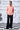 Drawstring Regular Fit Shirt-Coral Peach