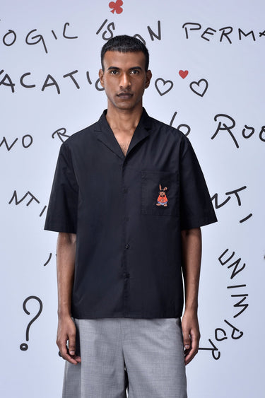 Cuban Rabbit Emboidery Relax Fit Shirt