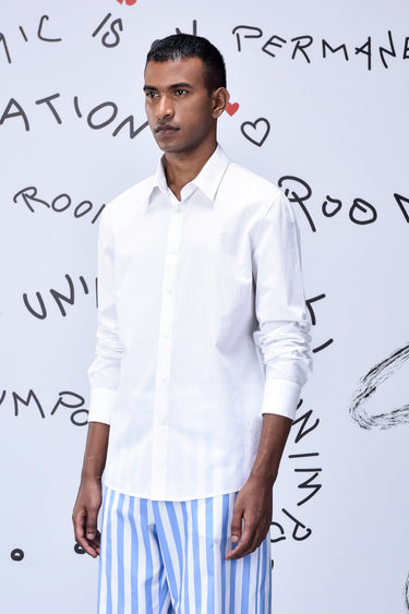 Malmal Formal Regular Fit Shirt- White