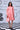 Sequin Placket Relax Fit Dress- Coral Peach