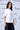 White graphic t-shirt women, premium cotton jersey by Genes Lecoanet Hemant