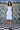 Cotton Lace up Slim fit Dress- Light Blue
