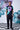 Black-Green Cotton Piqué Polo with Abstract Floral Print
