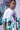 White-Green Cotton Single Jersey T-Shirt