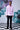 Detachable Ruffle Collar Regular Fit Shirt- Smoothie Pink