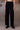 Black Textured Poly Lycra Straight-Leg Trousers