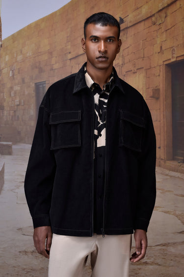Black Classic Corduroy Shirt