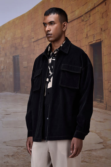 Black Classic Corduroy Shirt