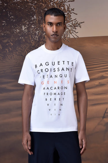 Parisian Wordscape Tee – White