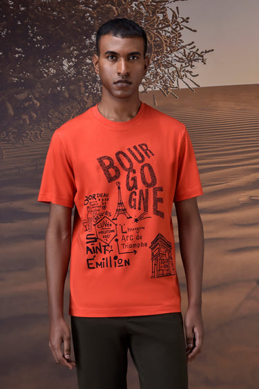 Bourgogne Paris Graphic Tee - Coquelicot Red