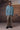 Retro Blue Hooded Shirt