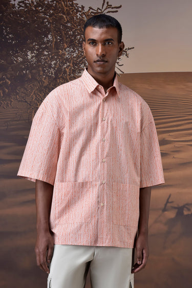 Beige Dot Pattern Shirt