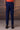 Structured Navy Straight-Leg Trouser