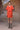 Coquelicot Flounce Sleeve Dress