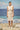Beige Premium Cotton Lycra Sleeveless Shirt Dress