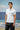 Blue polo t-shirt for men with regular fit and clean silhouette