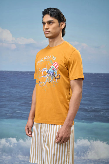 Caramel Premium Cotton Single Jersey Graphic T-Shirt