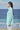 Mint green cotton poplin shirt for women styled for workwear