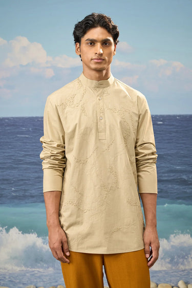 Mastic Premium Cotton Poplin Embroidered Kurta