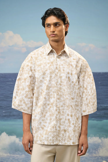 Mastic Premium Cotton Poplin Oversized Printed Shirt