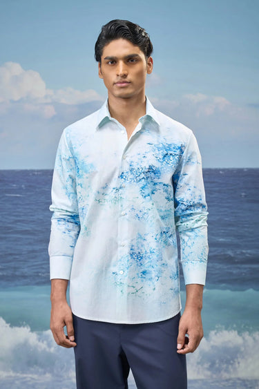 Multicolour Premium Cotton Poplin Abstract Print Shirt