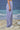 Navy cotton trousers for women styled for resort wear