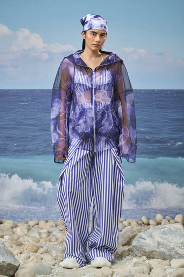 Navy oversized hoodie for women with relaxed fit and fluid silhouette