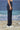 Navy poly viscose trousers for women showing breathable smooth fabric texture