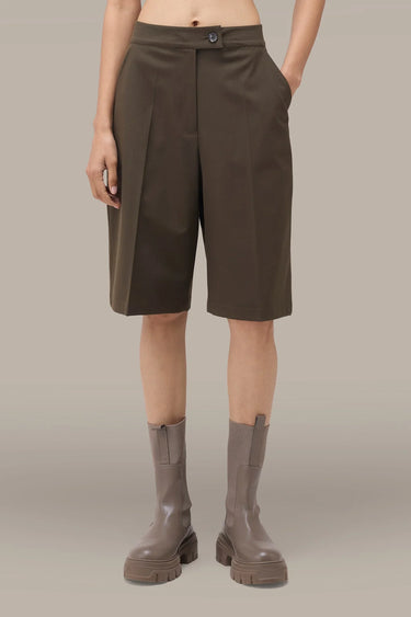 Women's Premium Khaki Tailored Bermuda Shorts