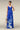 Premium Egyptian Blue Floral Print Satin Maxi Dress
