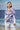 White belted jacket for women with relaxed fit and fluid silhouette