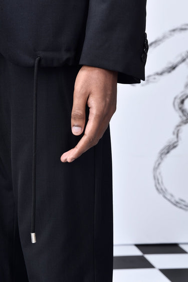 Wool Drawstring Regular Fit Jacket