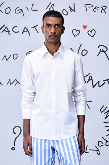 Malmal Formal Regular Fit Shirt- White