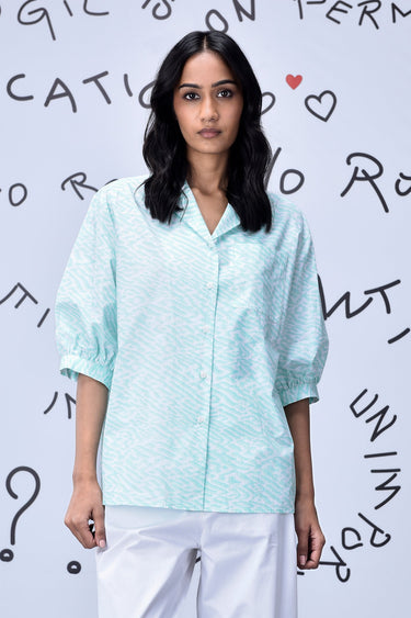 Labyrinth Print Relax Fit Shirt