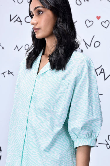 Labyrinth Print Relax Fit Shirt