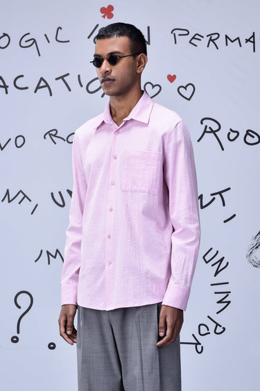 Solid Regular Fit Shirt- Smoothie Pink