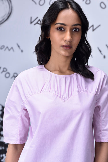 Gather Heart Regular Fit Top- Smoothie Pink