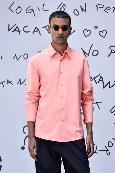 Malmal Formal Regular Fit Shirt- Beige Rosie