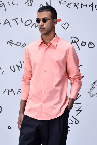 Malmal Formal Regular Fit Shirt- Beige Rosie