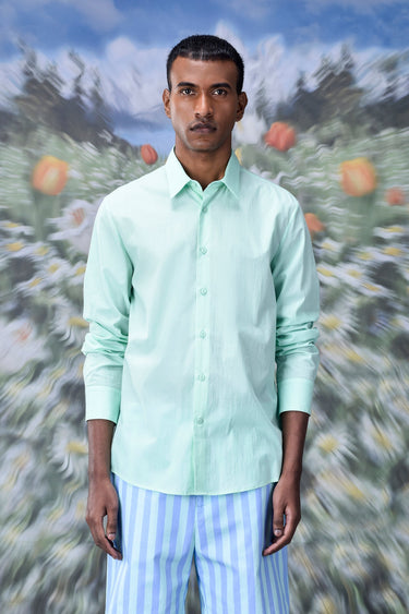 Malmal Formal Regular Fit Shirt- Nile Green