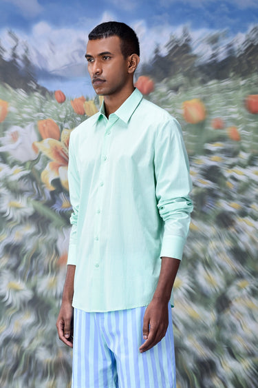 Malmal Formal Regular Fit Shirt- Nile Green