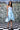 Deconstructed Stripe Skirt- Blue Green