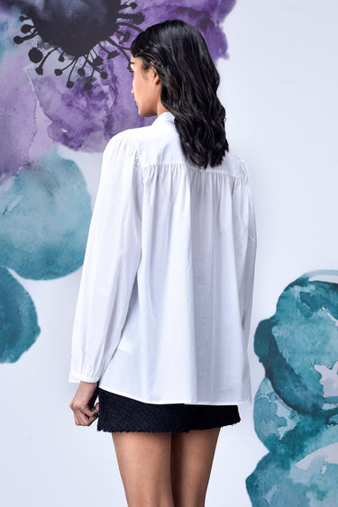 Malmal Lace up Relax Fit Top- White