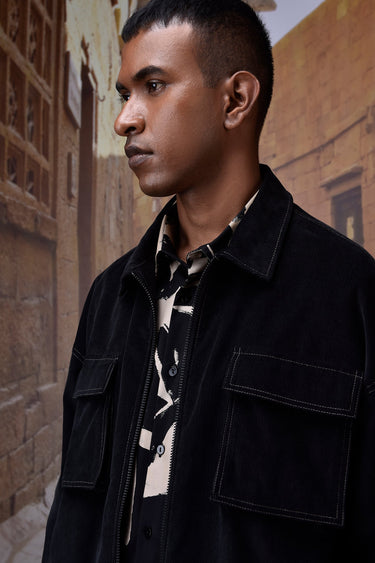 Black Classic Corduroy Shirt