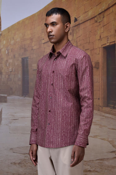 Cherry Lacquer Abstract Dot Shirt