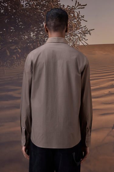 Classic Giza Poplin Shirt - Beige