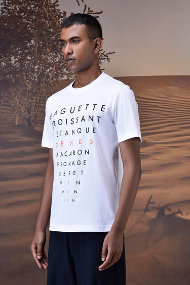 Parisian Wordscape Tee – White