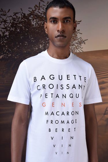 Parisian Wordscape Tee – White