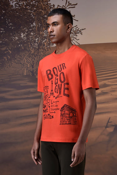 Bourgogne Paris Graphic Tee - Coquelicot Red