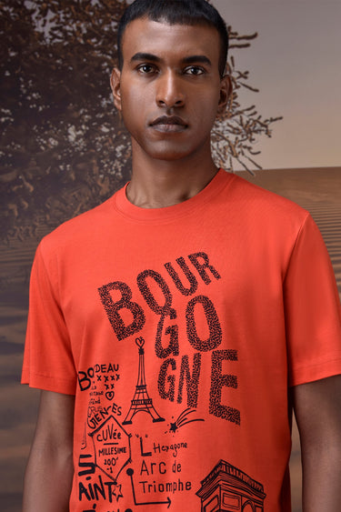 Bourgogne Paris Graphic Tee - Coquelicot Red